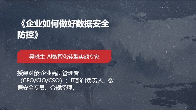《企业如何做好数据安全防控》