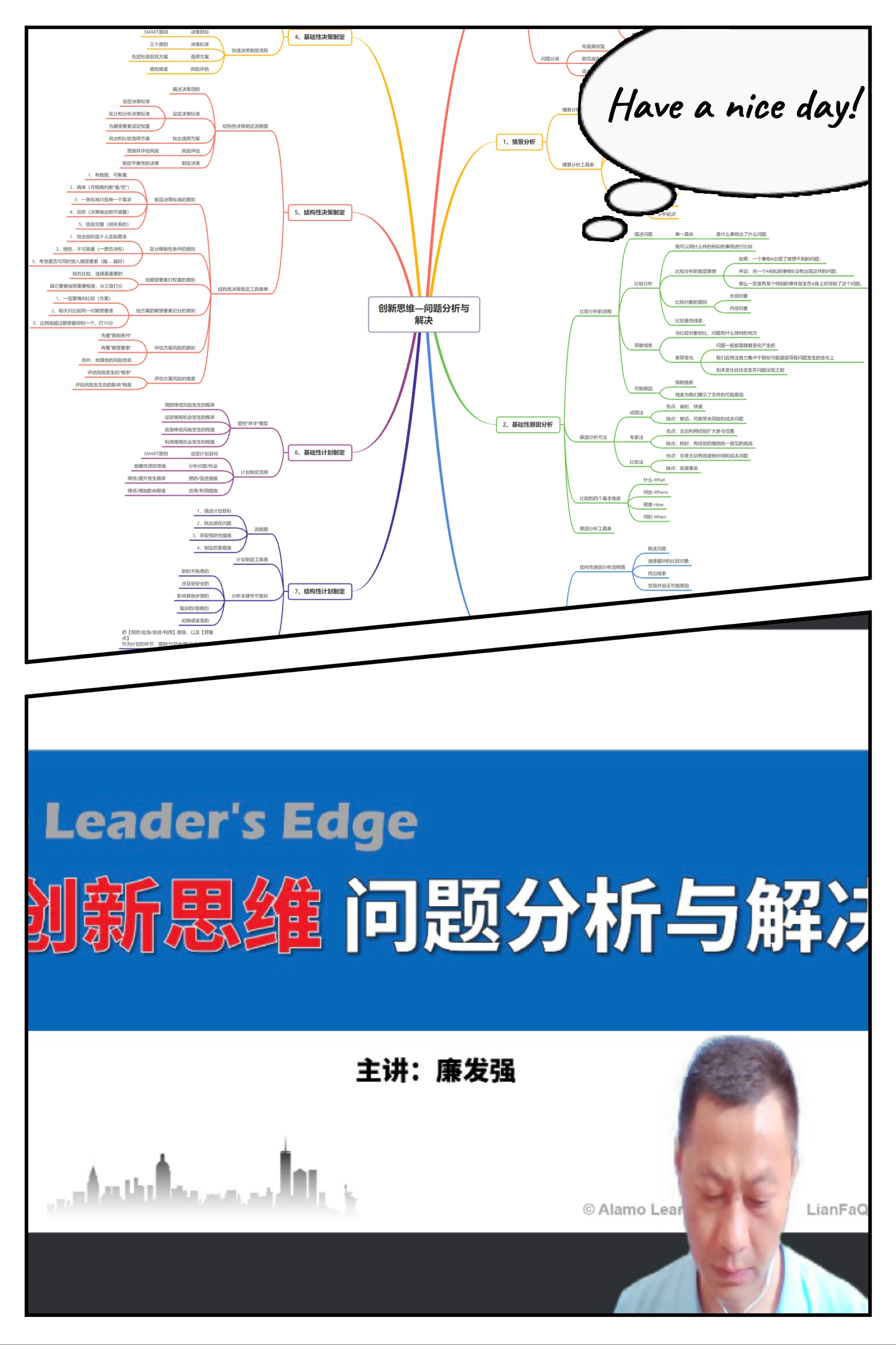 廉发强老师6月16号为张家口卷烟厂“征戎”代理副主任培训班 《创新思维-问题分析与解决》课程完满结束