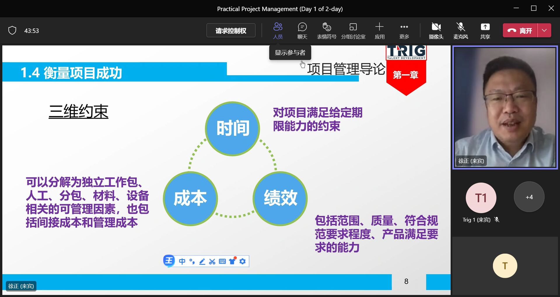 徐正老师 7月7号给保时捷（中国）汽车销售有限公司讲授《非项目管理人员的项目管理》圆满结束！！！