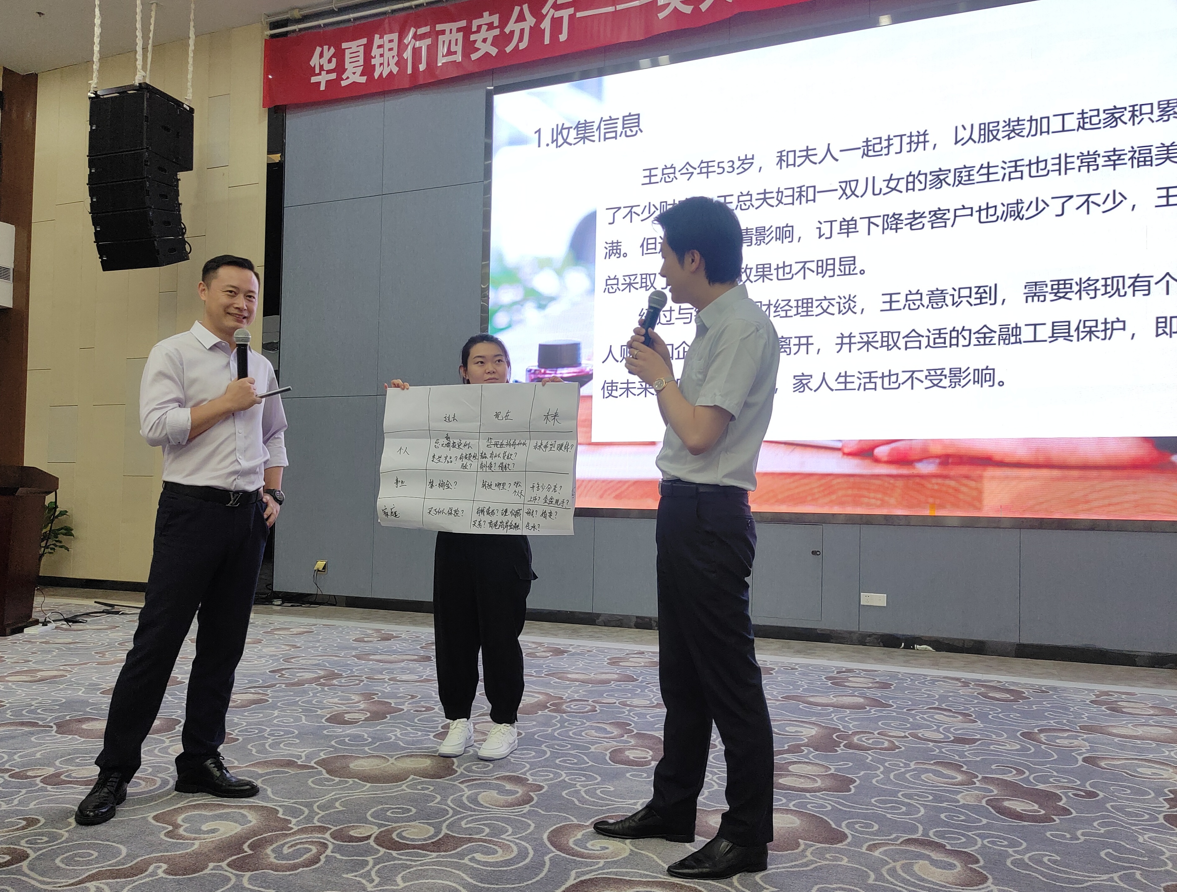 6月25日，张轶老师为西安华夏银行讲授：基金保险全方位营销技巧